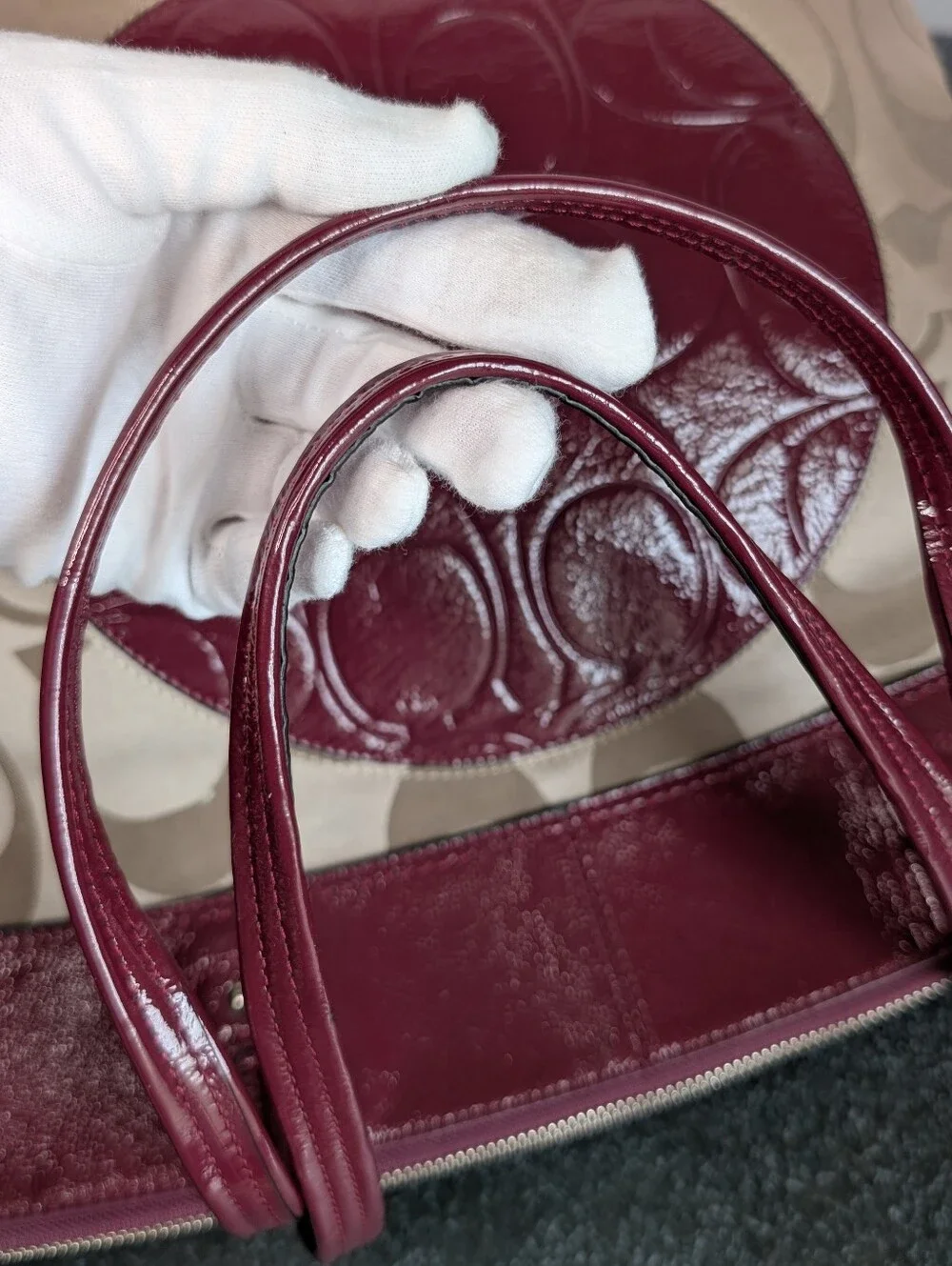 Coach Laura Signature Tote F18335 -Berry - Picture 11 of 14